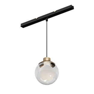 Магнитный подвесной светильник Byled серия Gravity-MG15 3W, 48V, CRI>90, 360гр., Черный+Золото, 36мес., Цвет: Теплый белый