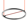 Трековый светильник Byled серия ROPE-RN 45W, 24V, CRI>90, Ф807*28mm, 110гр., Цвет: Теплый белый
