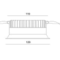 Светильник Byled серия Crater (9W, 220V, CRI>90, Белый корпус, Круг, Цвет: Теплый белый)