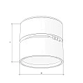 Светильник светодиодный накладной Byled серия UFO-FR (12W, 220V, CRI>90, Черный корпус, 60мес., Цвет: Нейтральный белый)