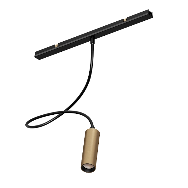 Магнитный гибкий светильник Byled серия Gravity-MG15 5W, 48V, CRI>90, 360гр., Черный+Золото, 36мес., Цвет: Нейтральный белый