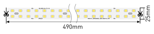 Светодиодная линейка Byled LUX серия BL SMD2835, 72LED, 11-19W, 54V, 200-350mA, IP20, 60мес., Цвет: Белый 5000K