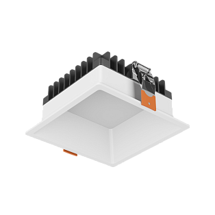 Светильник Byled серия Crater (9W, 220V, CRI>90, Белый корпус, Квадрат, Цвет: Теплый белый)