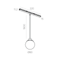 Магнитный подвесной светильник Byled серия Gravity-MG15 3W, 48V, CRI>90, 360гр., Цвет: Теплый белый