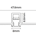 Светодиодный профиль Byled LUX под шпаклевку 47.8*12*2500мм (Комплект профиль, экран, 2 заглушки)