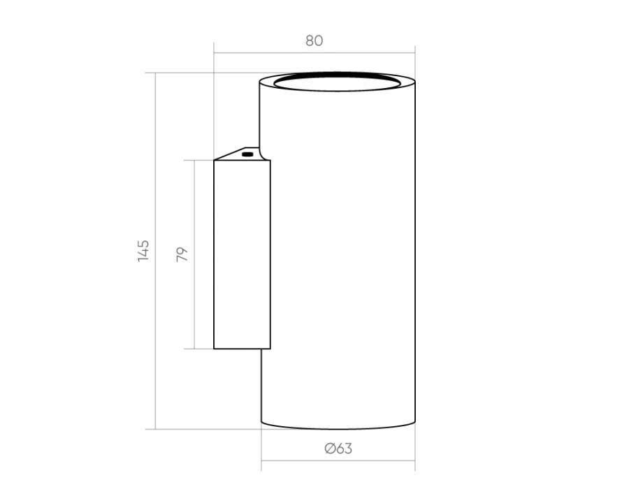 Настенный светильник Byled серия Flare TB (6+6W, 230V, CRI>80, Черный корпус, IP65, 60мес., Цвет: Теплый белый 3000K)