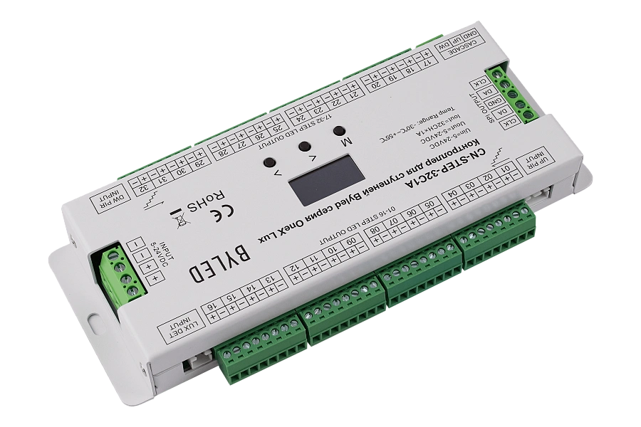 Контроллер для ступеней Byled серия OneX Lux (5-24V, 32CH*1A, PIR, Диммируемый+SPI, 60мес.)