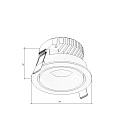 Наклонный корпус светильника Byled серия UNI-7201 Белый (наклон 30гр.)