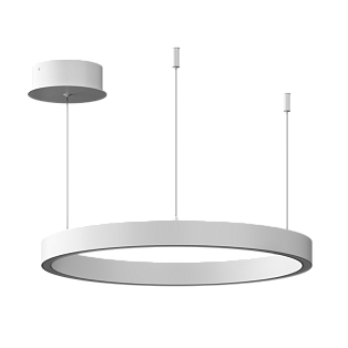 Подвесной светильник Byled серия Halo 1535 (23W, 220V, CRI>90, 400mm, Белый корпус, Цвет: Теплый белый)
