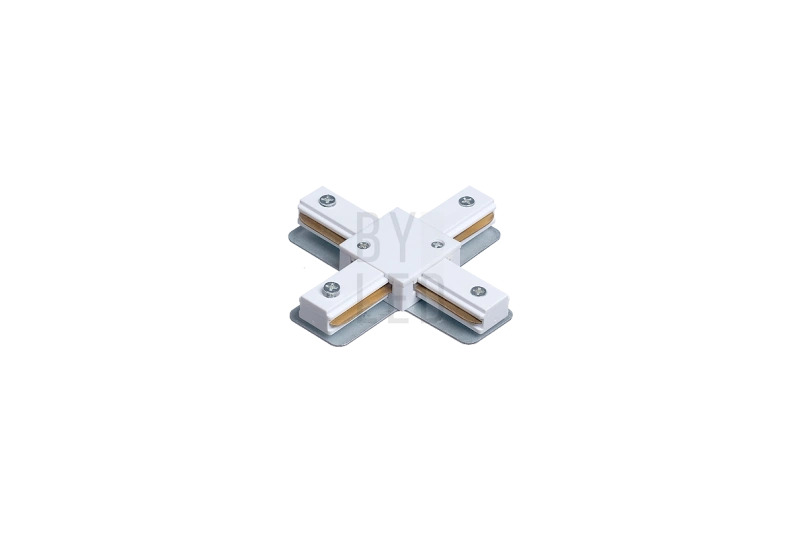 Соединитель Х-обр. для трека Byled серия SPOT (1 фаза, 230V, Белый)