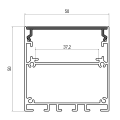 Светодиодный профиль Byled накладной 3000*50*50мм, алюминиевый, анодированный