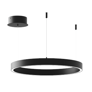 Подвесной светильник Byled серия Halo 1535 (23W, 220V, CRI>90, 400mm, Черный корпус, Цвет: Теплый белый)