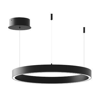 Подвесной светильник Byled серия Halo 1535 (23W, 220V, CRI>90, 400mm, Черный корпус, Цвет: Теплый белый)