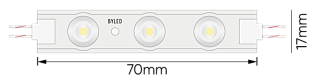 Светодиодный линзованный модуль Byled SMD2835, 1.5W, 175°, 12V, Цвет: Белый 6000К
