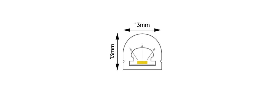 Светодиодный неон Byled PRO SMD2835, 120 LED/m, 9.6W/m, 24V , IP67, Цвет: Синий