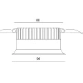 Светильник Byled серия Crater (7W, 220V, CRI>90, Белый корпус, Круг, Цвет: Теплый белый)