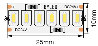 Лента светодиодная Byled Standart 3014, 240 LED/м, 24 Вт/м, 24В , IP20, Цвет: Нейтральный белый