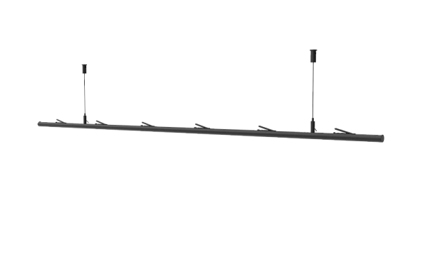 Держатель шинопровода подвесной 1200мм (макс. подвес 1500мм.) Byled серия ROPE, Черный
