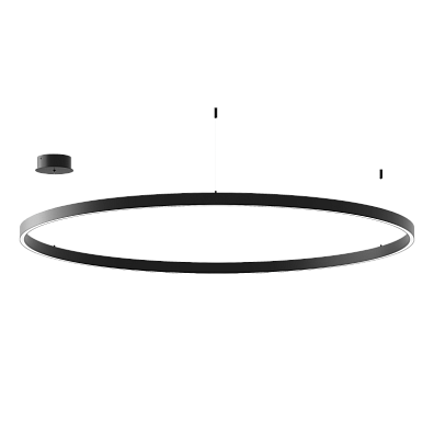 Подвесной светильник Byled серия Halo 1535 (75W, 220V, CRI>90, 1200mm, Черный корпус, Цвет: Теплый белый)