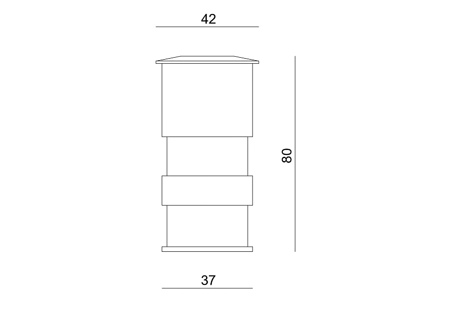 Уличный встраиваемый светильник Byled серия Ground (3W, 220V, CRI>80, φ42*80mm, Серый корпус, Цвет: Теплый белый)