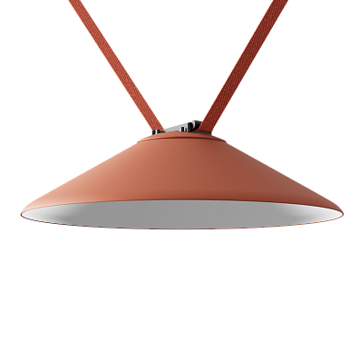 Трековый светильник Byled серия ROPE-CN 16W, 24V, CRI>90, 110гр., Ф395mm, Терракота, Цвет: Теплый белый