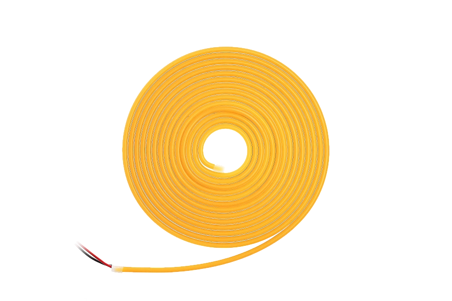 Светодиодный неон Byled SMD2835, 110 LED/m, 12W/m, 12V , IP67, 6*12мм, Цвет: Желтый