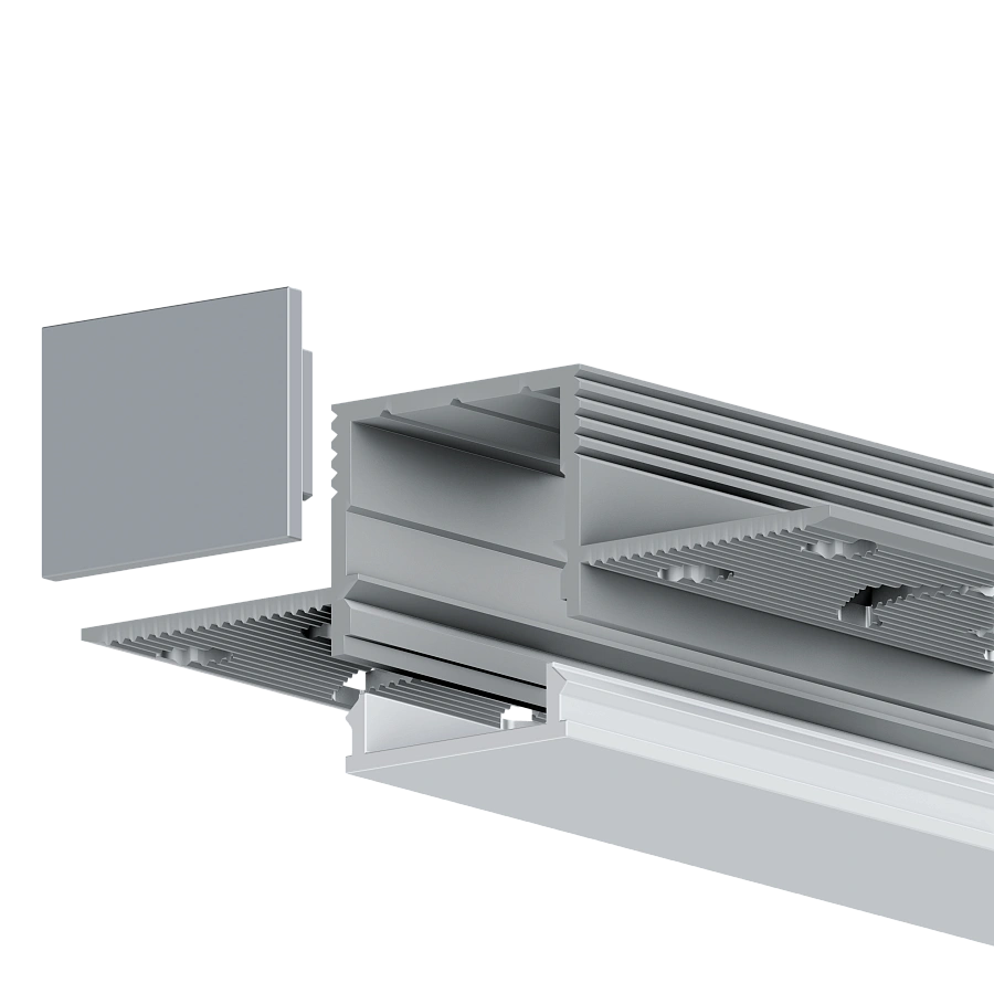 Светодиодный профиль Byled LGL LUX под шпаклевку 48*13*2500мм (Комплект профиль, экран, 2 заглушки)