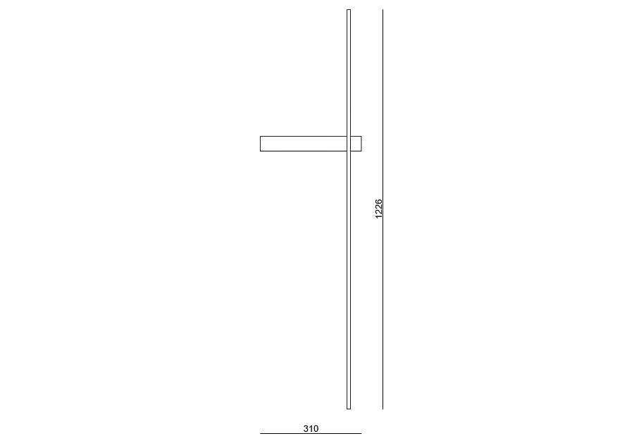 Настенный светильник Byled серия Flare левый (12W, 230V, CRI>80, Черный корпус, Цвет: Теплый белый)