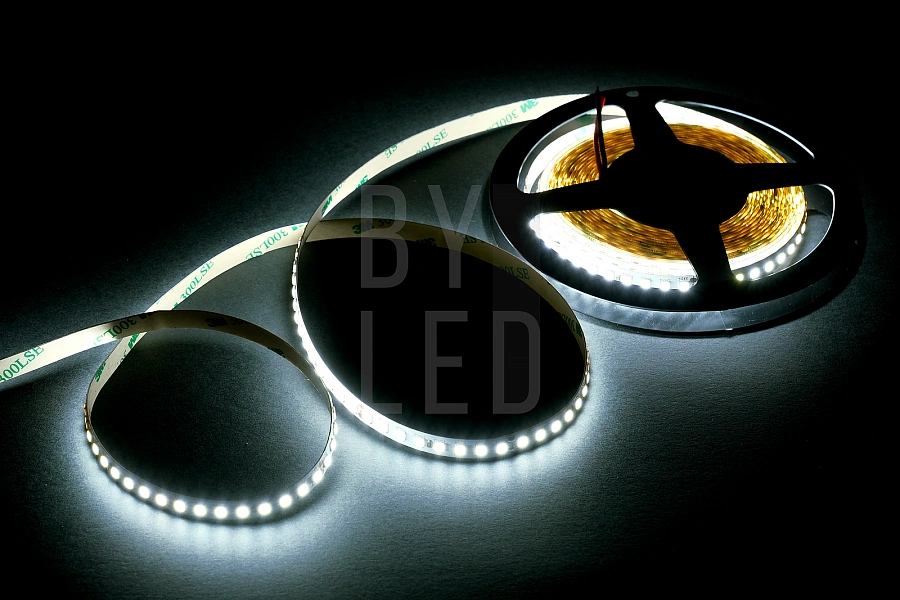 Лента светодиодная Byled PRO 2835, 160 LED/м, 14,4 Вт/м, 24В , IP20, Цвет: Холодный белый