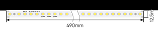 Светодиодная линейка Byled LUX серия BL SMD2835, 48LED, 7-25W, 36V, 200-700mA, IP20, CRI>90, 60мес., Цвет: Нейтральный белый 4000K
