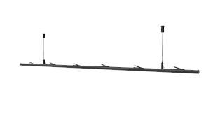 Держатель шинопровода подвесной 1200мм (макс. подвес 1500мм.) Byled серия ROPE, Черный