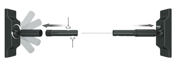 Светодиодная лента Byled серия SKY в комплекте с креплениями (13.5W/m, 3000mm, 24V, CRI>90, IP20, Черный корпус, Цвет: Теплый белый)