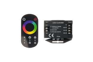 Контроллер (RGB) с пультом Byled серия CNS (12-24v, 3CH*8A, RF, Сенсорный)
