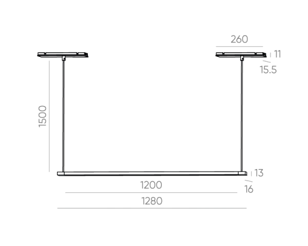 Система подвесов для накладного трека Byled серия GRAVITY-MG15-TRACK-OUT, 2шт., до 1,2м трека.