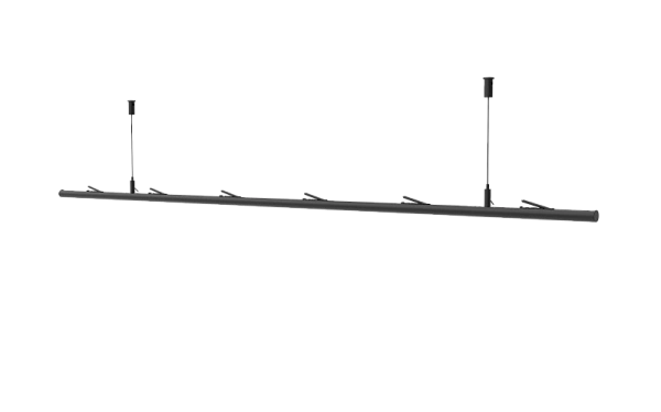 Держатель шинопровода подвесной 1200мм (макс. подвес 1500мм.) Byled серия ROPE, Черный
