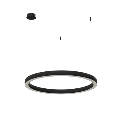 Подвесной светильник Byled серия Halo 4555 (48W, 220V, CRI>90, 900mm, Черный корпус, Цвет: Теплый белый)