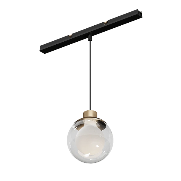Магнитный подвесной светильник Byled серия Gravity-MG15 3W, 48V, CRI>90, 360гр., Черный+Золото, 36мес., Цвет: Теплый белый