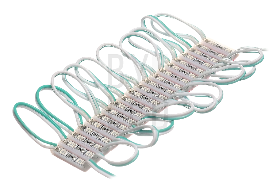 Светодиодный модуль Byled SMD2835, 0.4W, 120°, 12V, Цвет: Зеленый Светодиодный модуль Byled SMD2835, 0.4W, 120°, 12V, Цвет: Зеленый