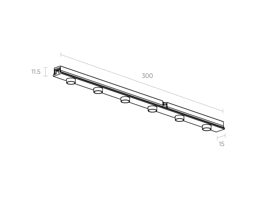 Магнитный встраиваемый светильник Byled серия Gravity-MG15 6W, 48V, CRI>90, 36гр., Белый, 36мес., Цвет: Теплый белый