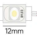 Светодиодный линзованный модуль Byled SMD2835, 0.36W, 120*160°, 12V, Цвет: Теплый белый 3000К