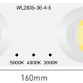 Светодиодная линейка Byled LUX серия WL SMD2835, 4LED, 0.7-5.4W, 36V, 20-150mA, IP20,CRI>90,  60мес., Цвет: Белый 5000K