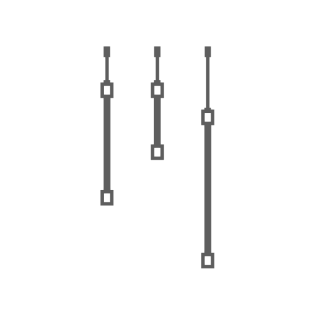 Комплект подвесного крепления с вводом питания по тросу (Крепеж, подвес 2м., заглушка, прозрачная трубка 1м)