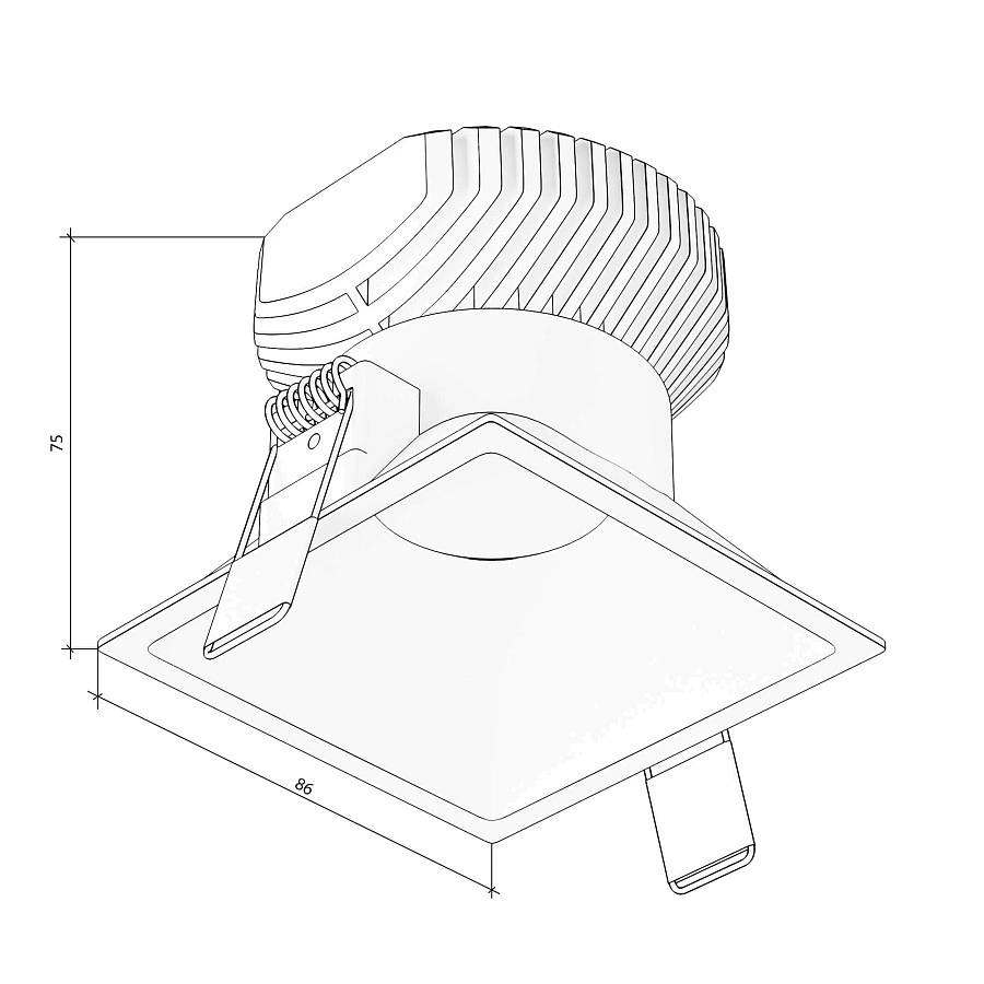 Корпус светильника Byled серия UNI-8201 Белый