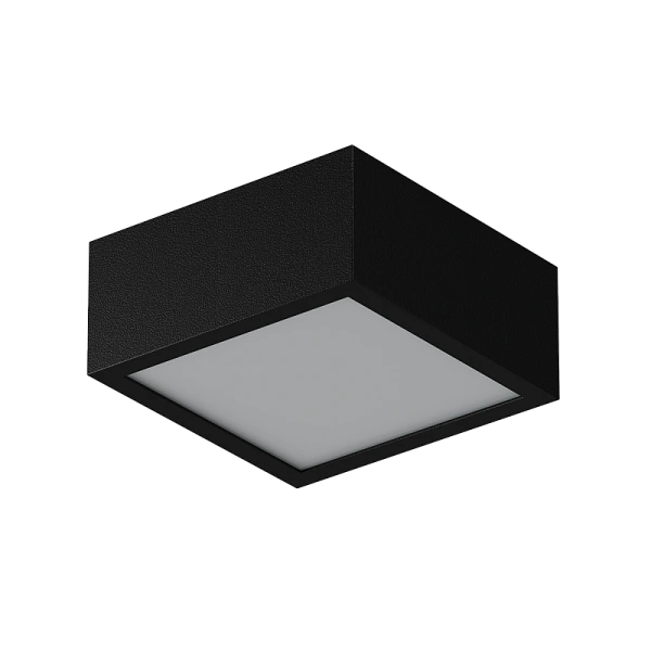 Встраиваемый светильник Byled серия Grillato (12W, 230V, CRI>90, Черный корпус, 90*90мм, 60мес., Цвет: Теплый белый 3000K)