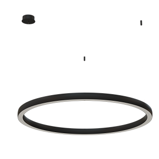 Подвесной светильник Byled серия Halo 4555 (72W, 220V, CRI>90, 1200mm, Черный корпус, Цвет: Теплый белый)