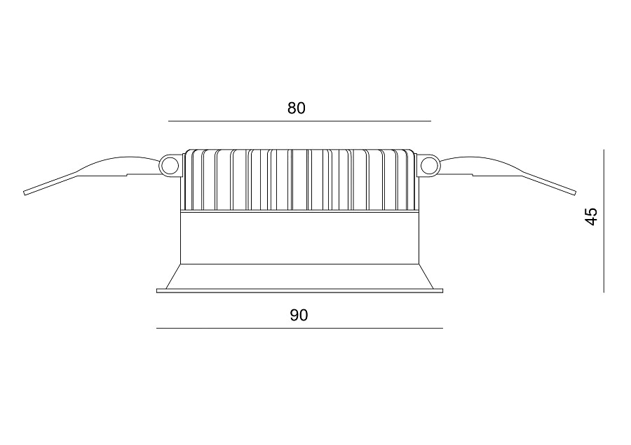 Светильник Byled серия Crater (7W, 220V, CRI>90, Черный корпус, Круг, Цвет: Нейтральный белый)