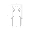 Магнитный трек встраиваемый Byled серия Gravity 48v, 2000mm