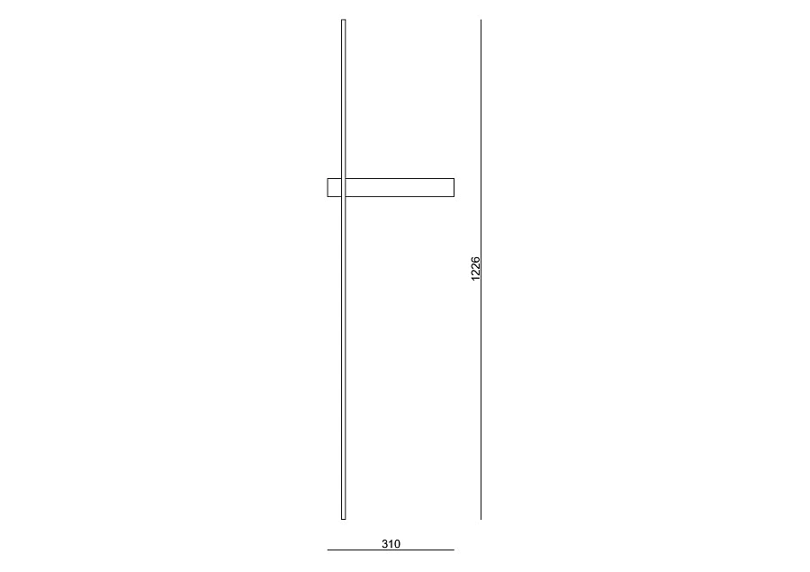 Настенный светильник Byled серия Flare правый (12W, 230V, CRI>80, Черный корпус, Цвет: Теплый белый)