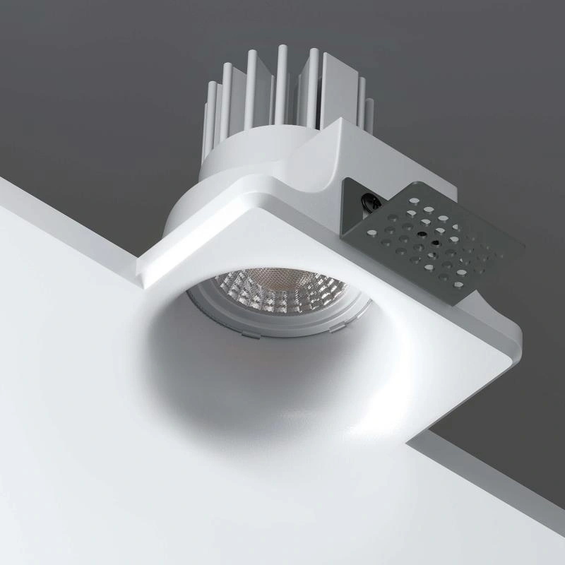 Встраиваемый светильник из гипса Byled серия CUST 1001 (10W, 220V, CRI>90, IP20, Белый корпус, 60мес., Цвет: Теплый белый)